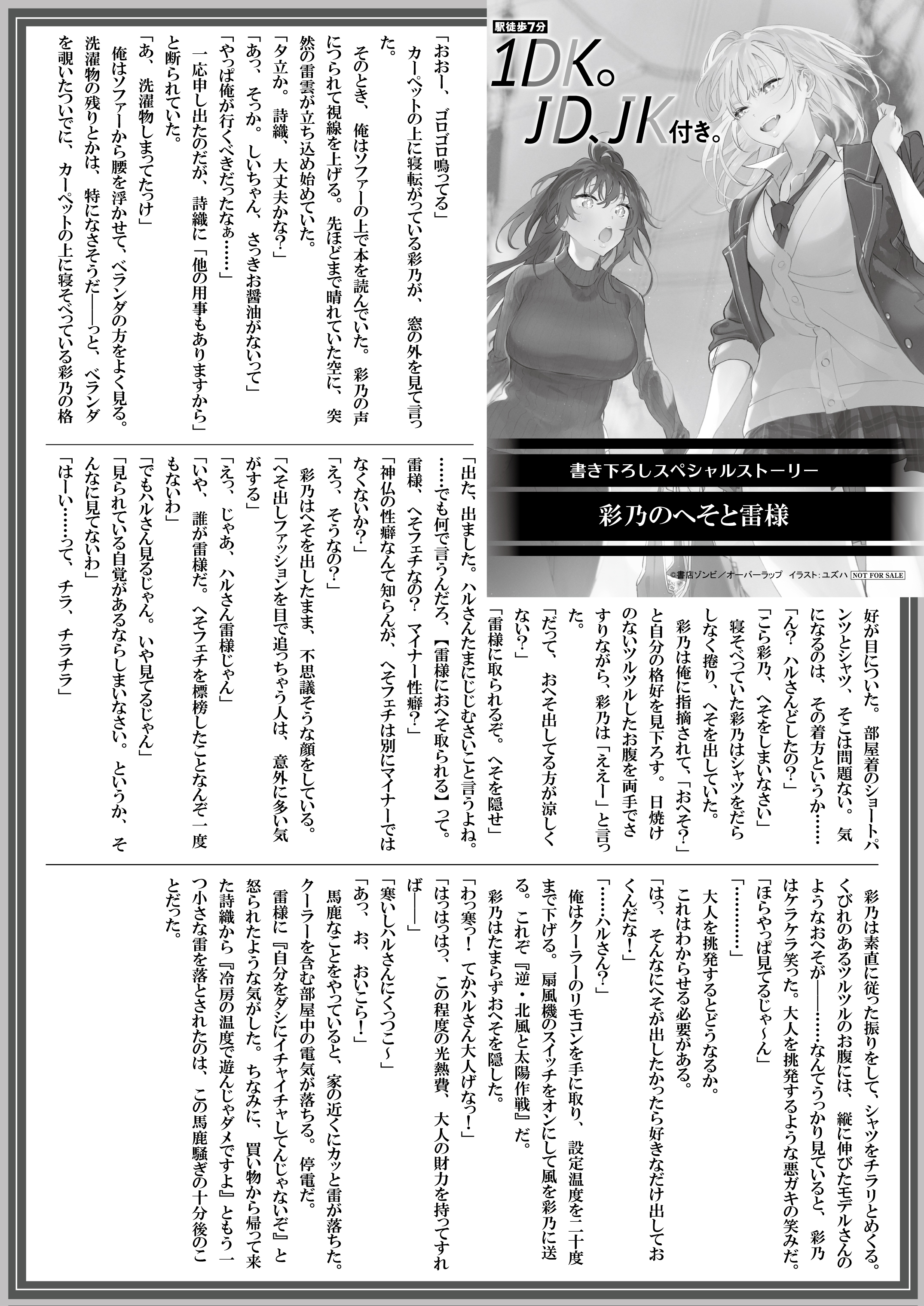 【文庫】『駅徒歩7分1DK。JD、JK付き。 2』B5SSペーパー